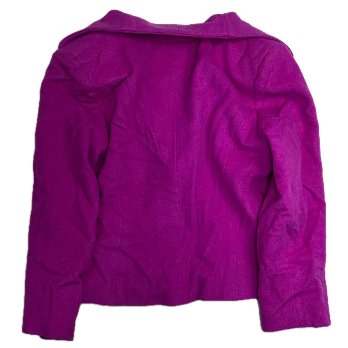 chroe クロエ　セットアップ　スカートスーツ　パープル　40 Lサイズ　ウール　膝丈スカート　ジャケット　レトロ　VINTAGE_画像2