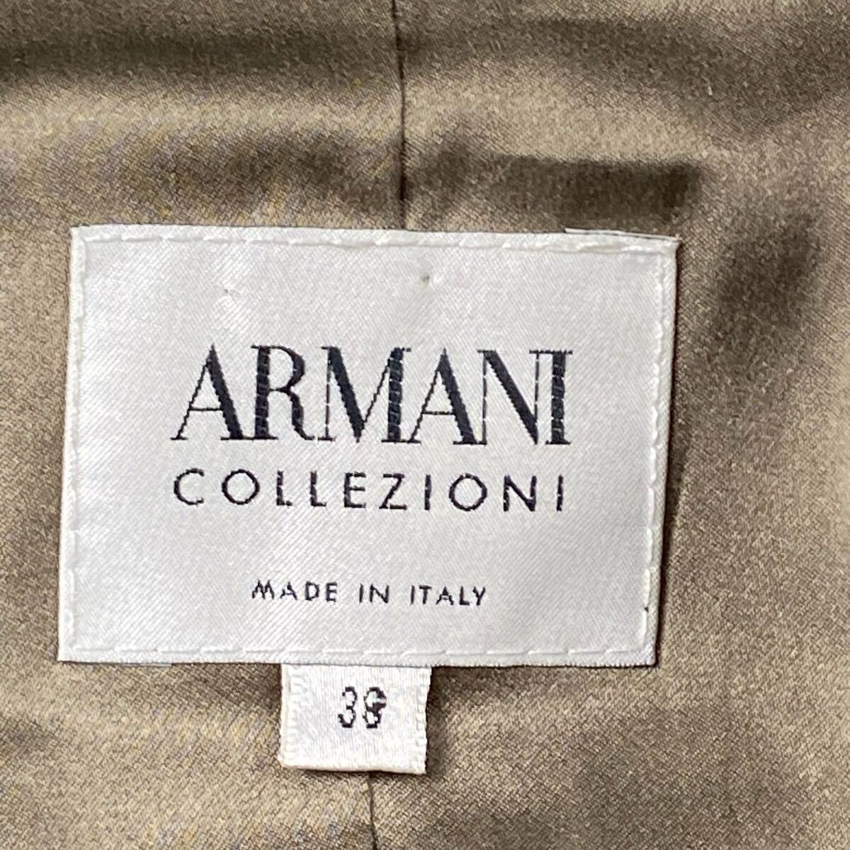 【イタリア製】ARMANI COLLEZIONI アルマーニコレッツィオーニ テーラードジャケット ショート丈 レディース 38サイズ_画像4