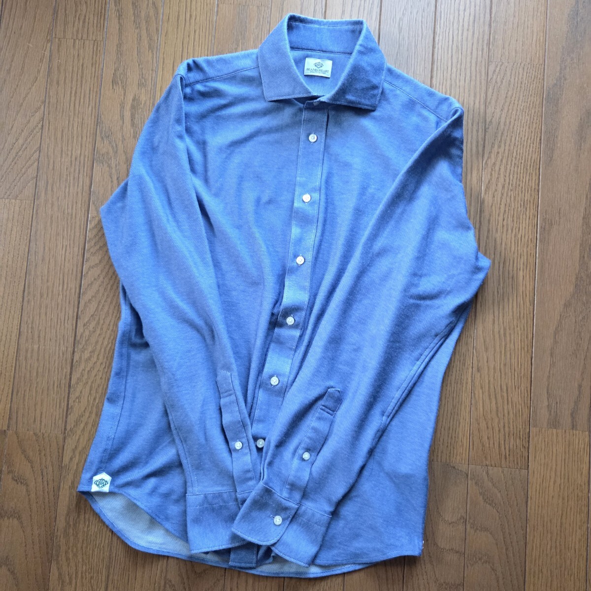 【美品】 BEAMS HEART ビームスハート シャツ ワイシャツ ブルー Mサイズ_画像3