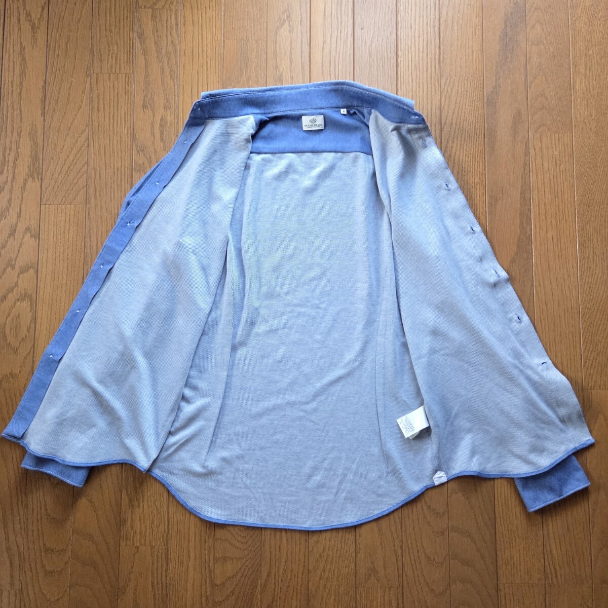 【美品】 BEAMS HEART ビームスハート シャツ ワイシャツ ブルー Mサイズ_画像5