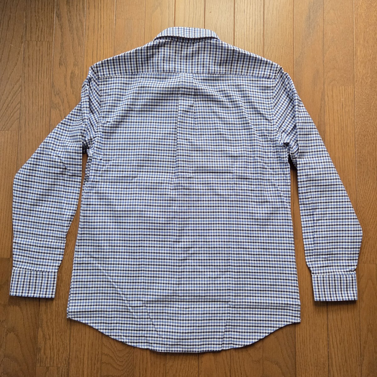 【新品未使用】 POLO ポロ ボタンダウン チェックシャツ ワイシャツ ブルー ホワイト ブラック Mサイズ_画像5
