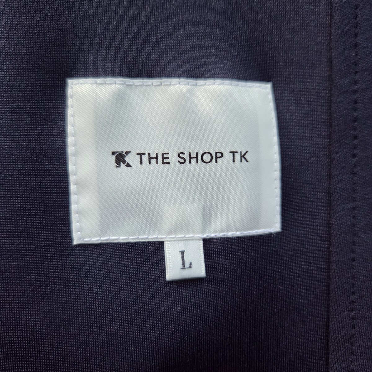【新品未使用】 THE SHOP TK ザ ショップ ティーケー ソフト ダンボール テーラードジャケット ネイビー Lサイズ_画像5