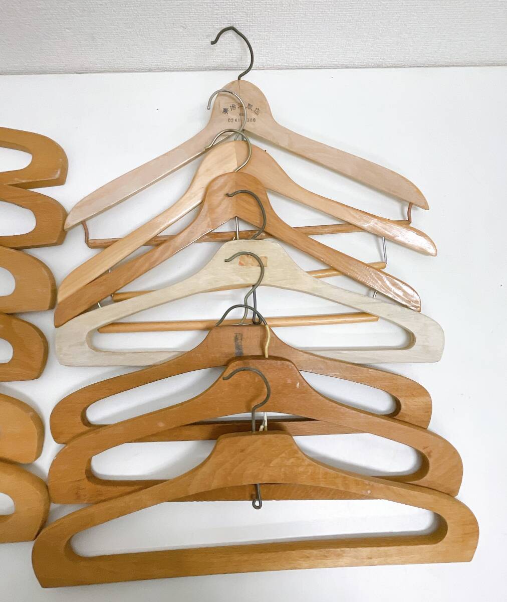 【ビンテージ 木製 ハンガー本 13本 まとめ売り】パンツ インテリア 洋服掛け スーツ レトロ/コレクション/T76-473_画像5