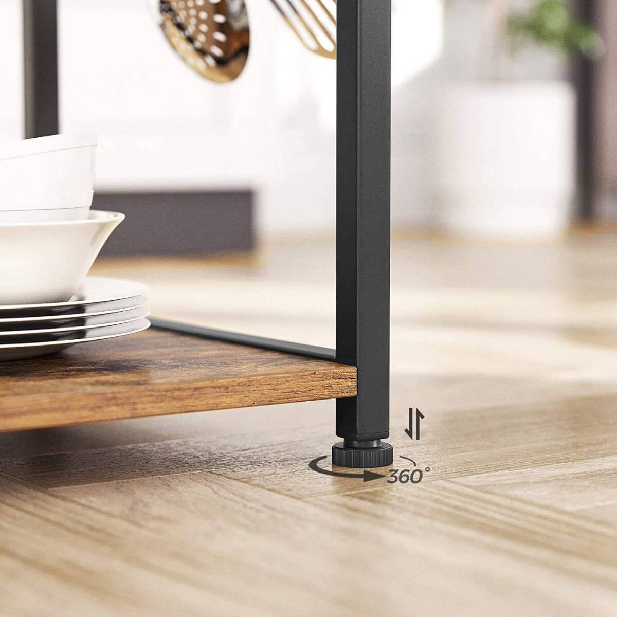 S знак подставка . добавленный большой кухонные тележки 