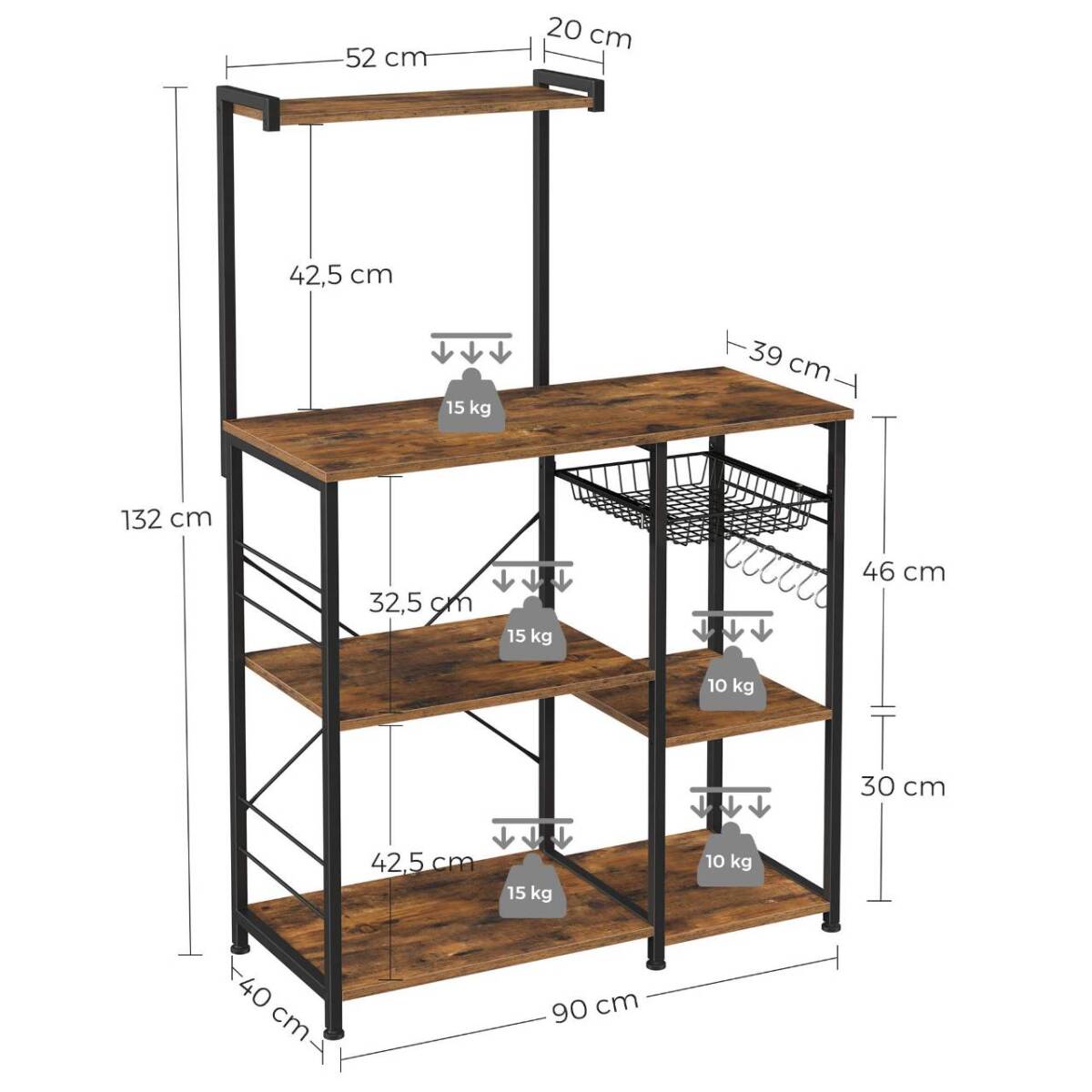 S знак подставка . добавленный большой кухонные тележки 