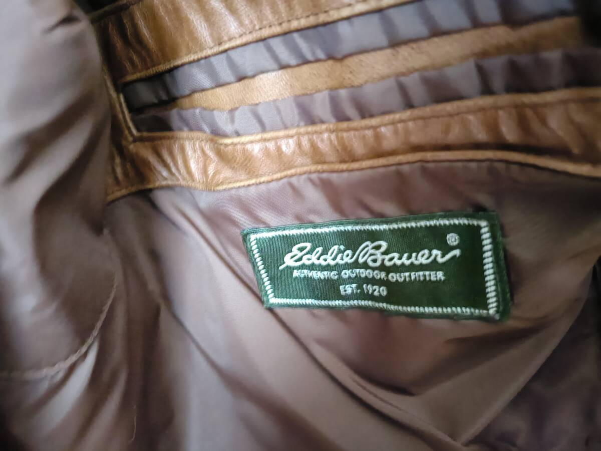 DDIE BAUER /エディー・バウアー ラムレザージャケット サイズ M ブラウン Used 送料無料_画像2