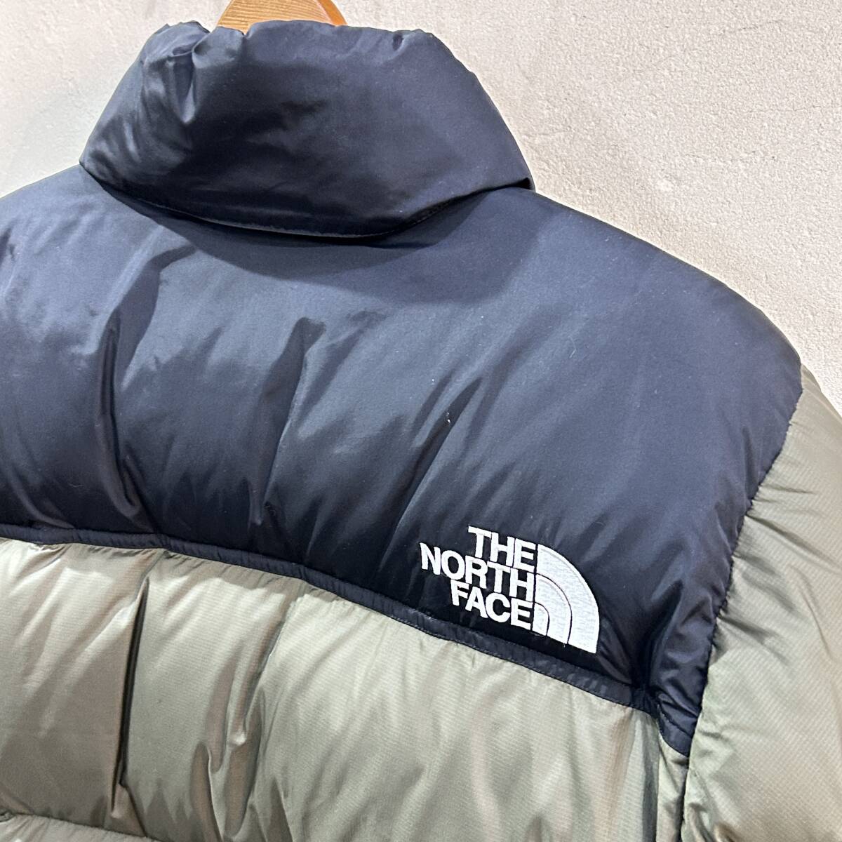 1289 美品 THE NORTH FACE / ザノースフェイス ND91841 ヌプシダウンジャケット カーキグリーン メンズ XLサイズ USED_画像8