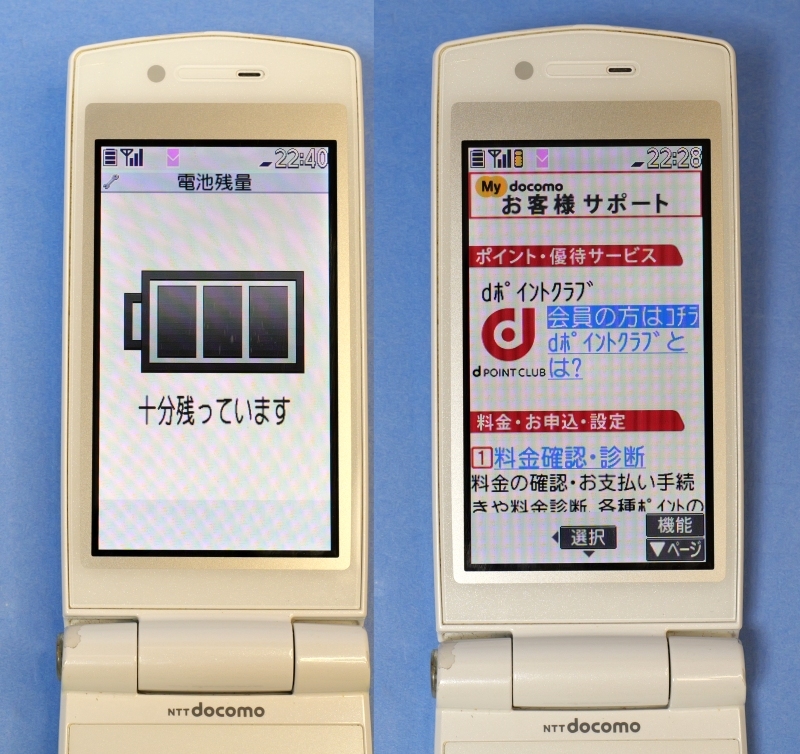 ♪♪docomo P-06A ホワイト Panasonic (本体、リアカバー、純正バッテリー、SIMアダプタ)♪♪_画像3