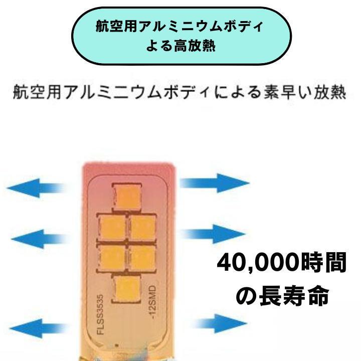 LEDフォグランプ 2個セット H3 イエロー 黄 閃光 高輝度 長寿命 12V 24V IP65 送料無料 匿名配送 送料無料 匿名配送 未使用_画像3