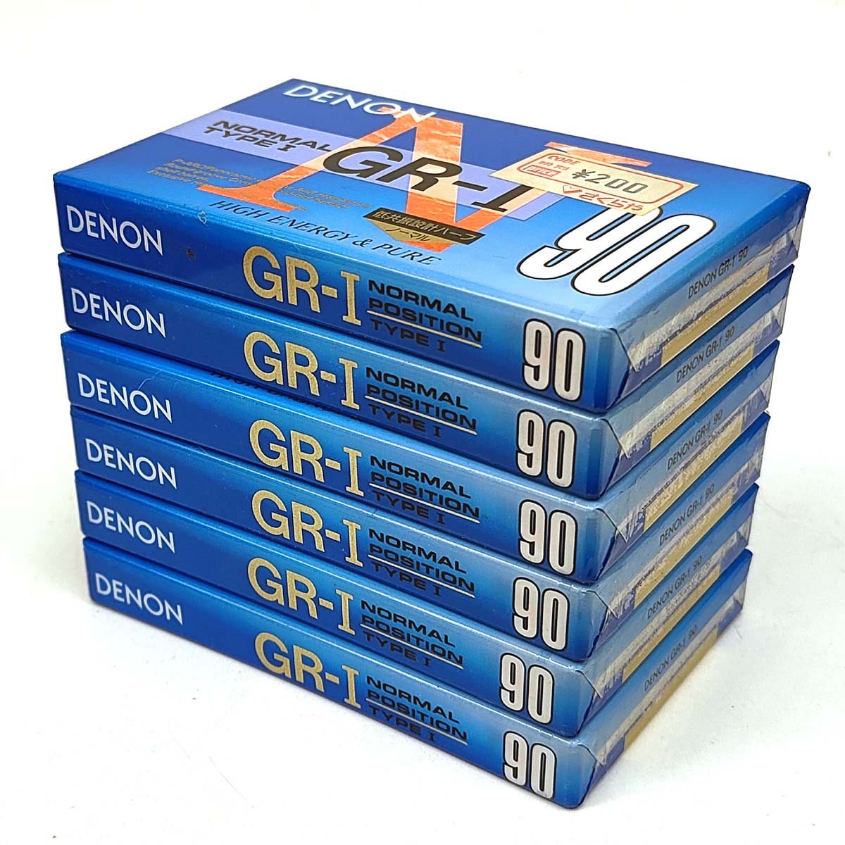  кассетная лента 90 минут ×6 шт комплект *DENON GR-I NORMAL TYPEI 4988001663225 номер товара GR-1 90U* не использовался нераспечатанный течение времени товар Junk гарантия работы нет 