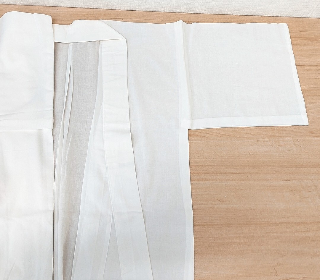 新品 保管品 水取り着 襦袢 和服 和装 着物 羽織 装束 衣装 袈裟 法衣 法要 小道具 舞台 歴史 神社 寺院 仏具 仏教 神道 儀式 神職 白 無地_画像7