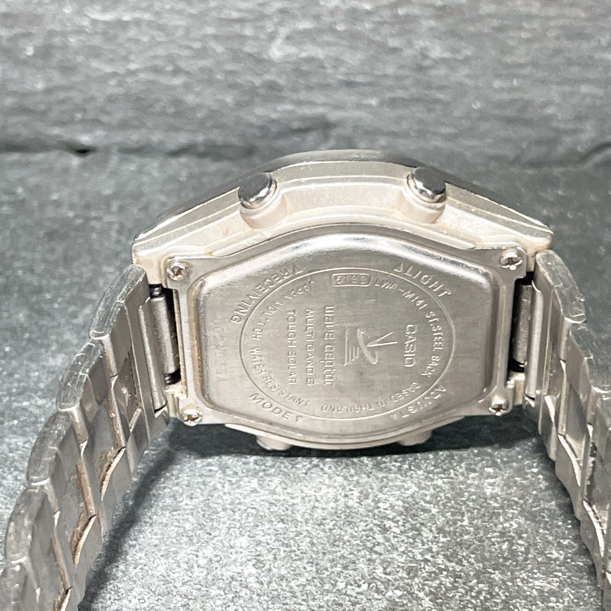 CASIO カシオ WAVE CEPTOR ウェーブセプター マルチバンド6 LWA-M141D-1AJF 腕時計 アナデジ 電波ソーラー タフソーラー 多機能 ブラック_画像6