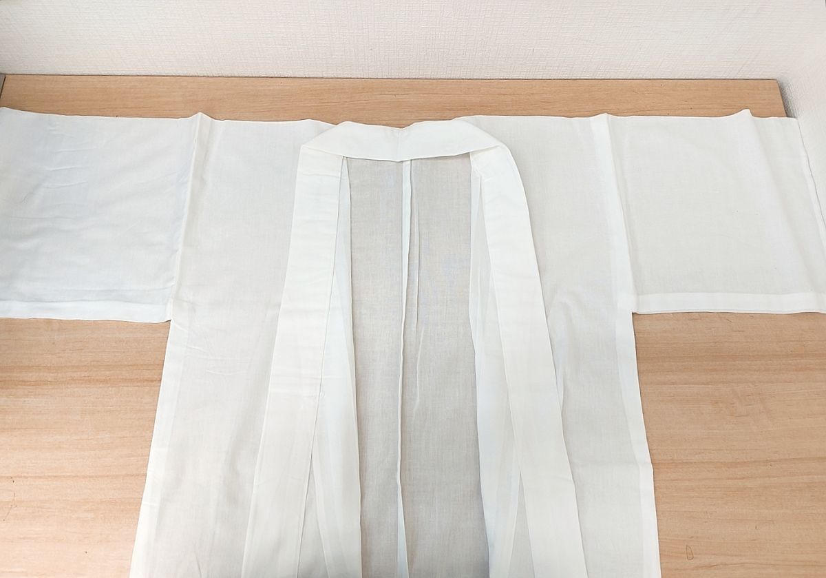 新品 保管品 水取り着 襦袢 和服 和装 着物 羽織 装束 衣装 袈裟 法衣 法要 小道具 舞台 歴史 神社 寺院 仏具 仏教 神道 儀式 神職 白 無地_画像1