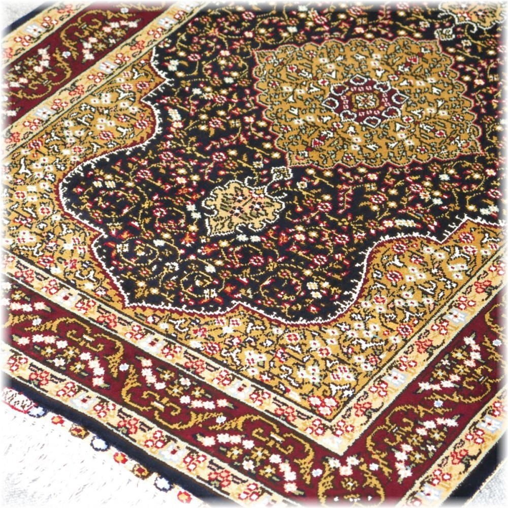 ペルシャ絨毯 絨毯 安い シルク ラヴ 段通 玄関マット マット ラグ【送料無料！】新品 1点物 手工芸 天然シルク イーストペルシャ 段通絨毯_画像9