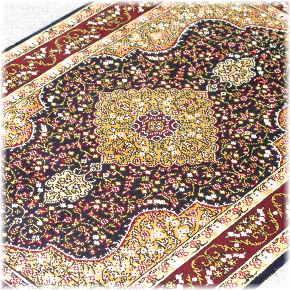 ペルシャ絨毯 絨毯 安い シルク ラヴ 段通 玄関マット マット ラグ【送料無料！】新品 1点物 手工芸 天然シルク イーストペルシャ 段通絨毯_画像2