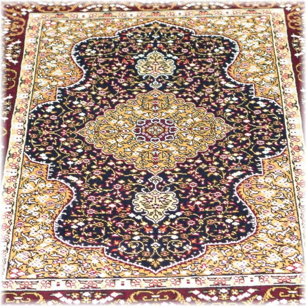 ペルシャ絨毯 絨毯 安い シルク ラヴ 段通 玄関マット マット ラグ【送料無料！】新品 1点物 手工芸 天然シルク イーストペルシャ 段通絨毯_画像7