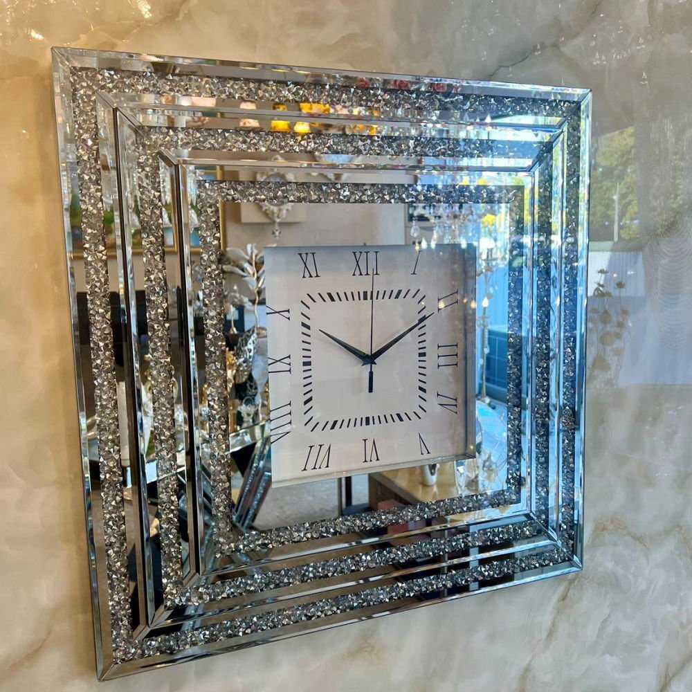 【送料無料！】豪華なデザイン ミラー装飾 壁掛け時計 時計 壁掛け 壁掛け時計 ウォッチ 壁時計 ウォールクロック 安い 北欧 アンティーク_画像7