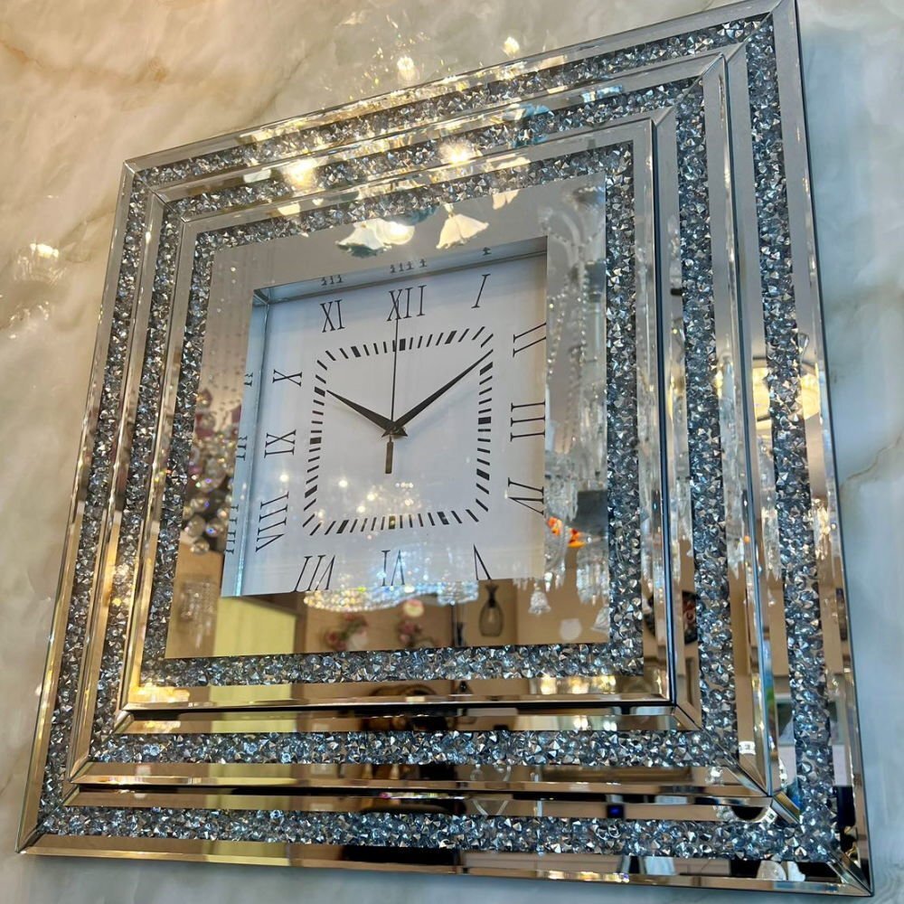 【送料無料！】豪華なデザイン ミラー装飾 壁掛け時計 時計 壁掛け 壁掛け時計 ウォッチ 壁時計 ウォールクロック 安い 北欧 アンティーク_画像8