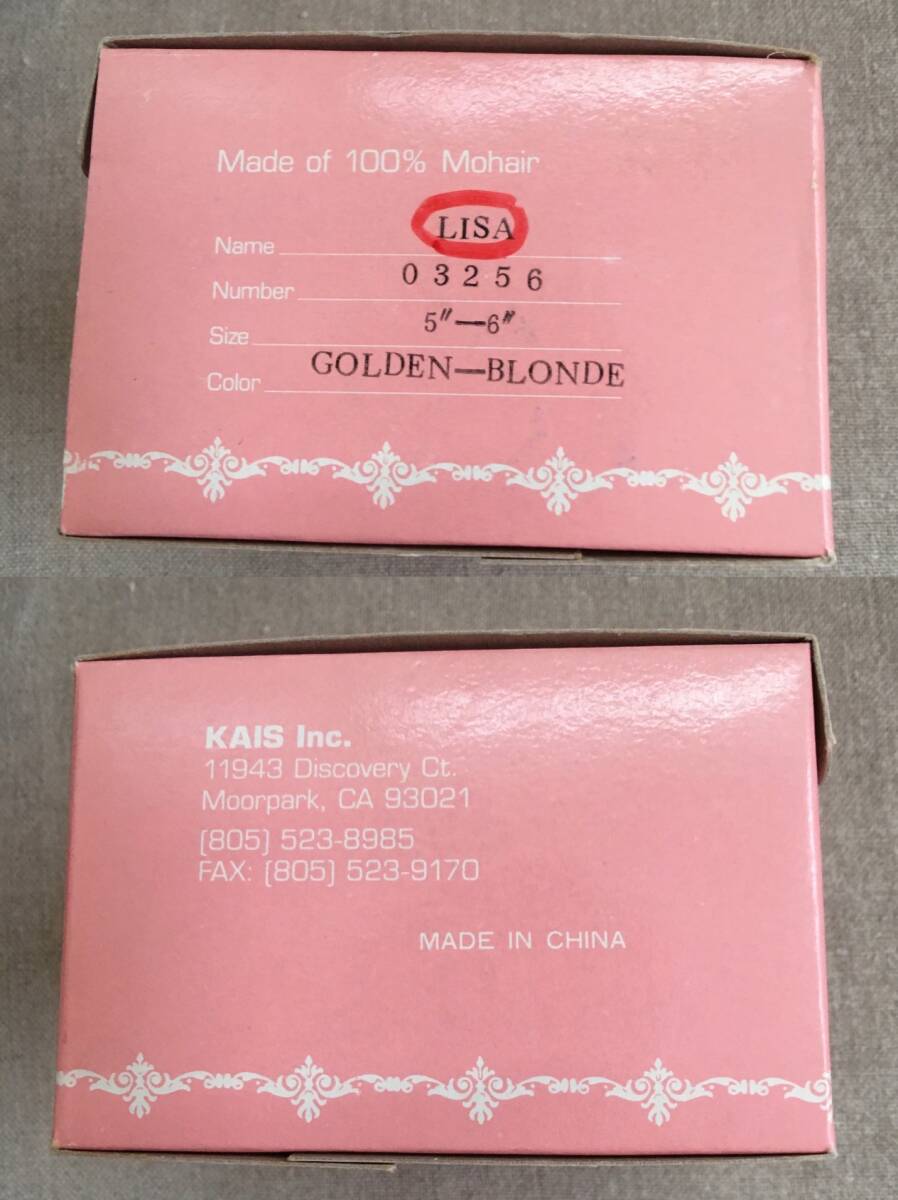 26W ビスクドール用 モヘアウィッグ KAIS LISA (#03256) サイズ 5”-6”インチ Golden-Blonde (ゴールデン ブロンド)_画像10