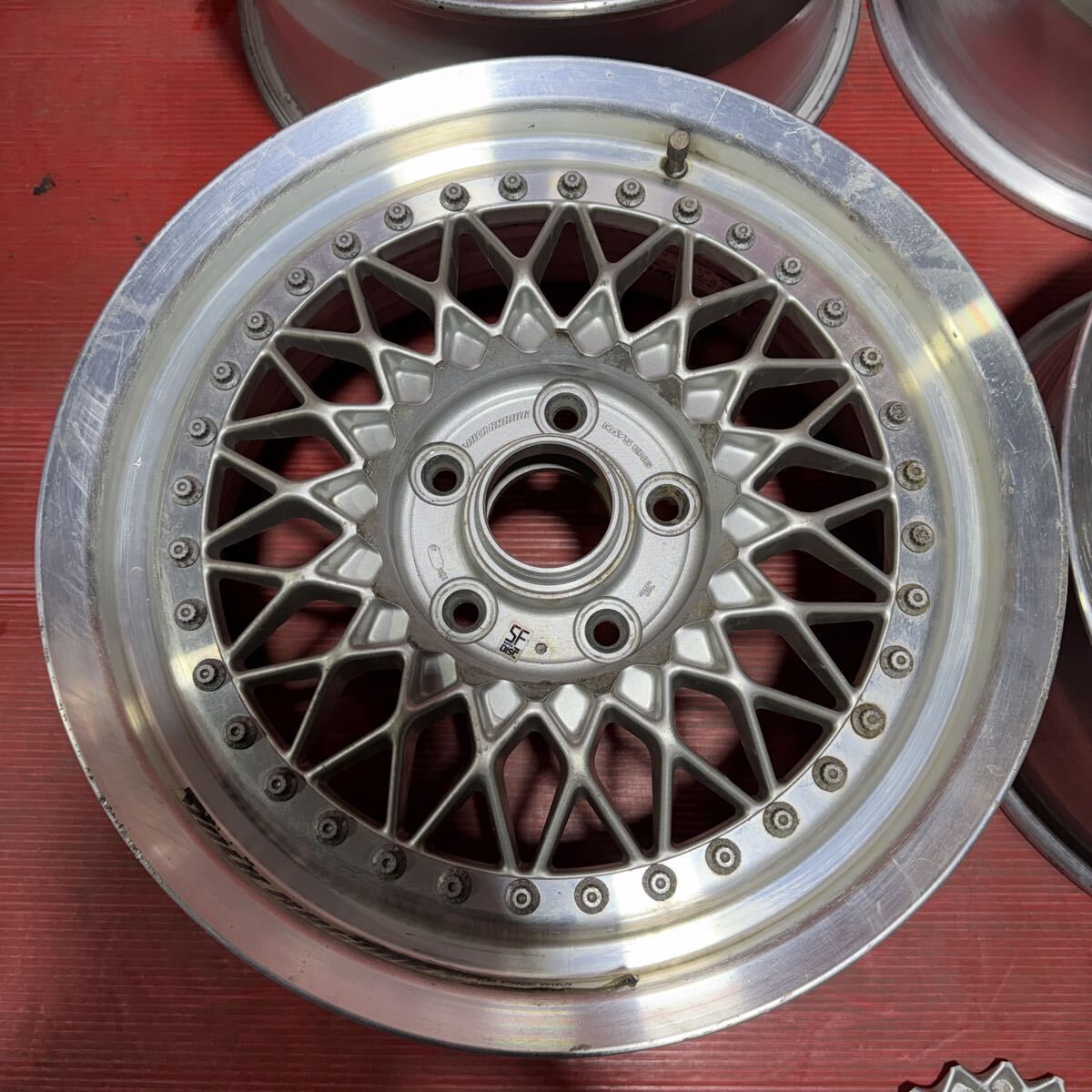 Rays レイズ　ボルクレーシング　メッシュ　16インチ　7JJ 8JJ PCD：114.3-5穴　オフ：+44/+49 3ピース　4本セット_画像2