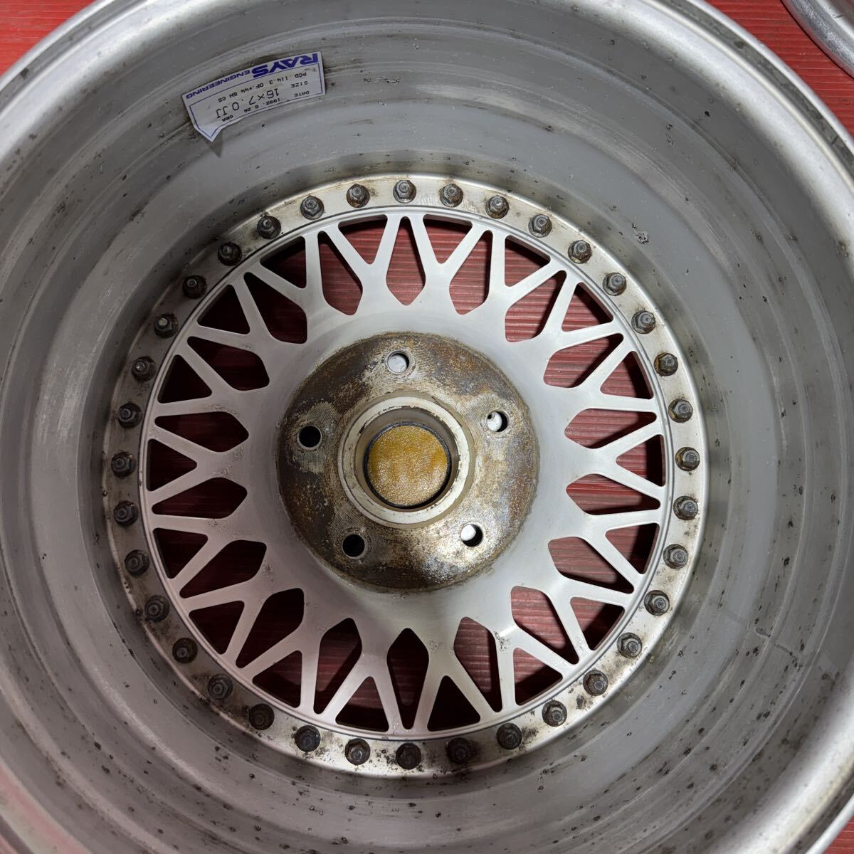 Rays レイズ　ボルクレーシング　メッシュ　16インチ　7JJ 8JJ PCD：114.3-5穴　オフ：+44/+49 3ピース　4本セット_画像7