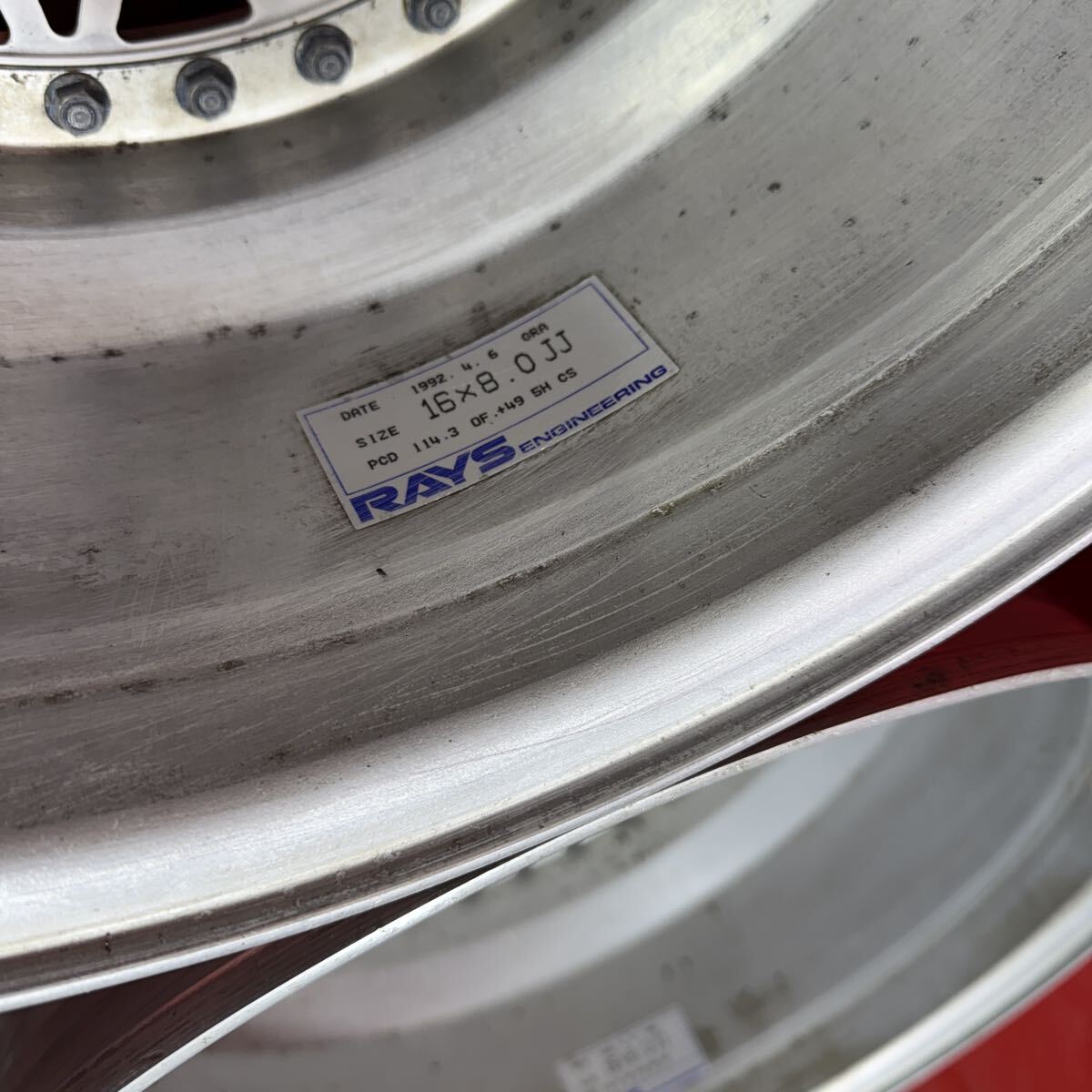 Rays レイズ　ボルクレーシング　メッシュ　16インチ　7JJ 8JJ PCD：114.3-5穴　オフ：+44/+49 3ピース　4本セット_画像8