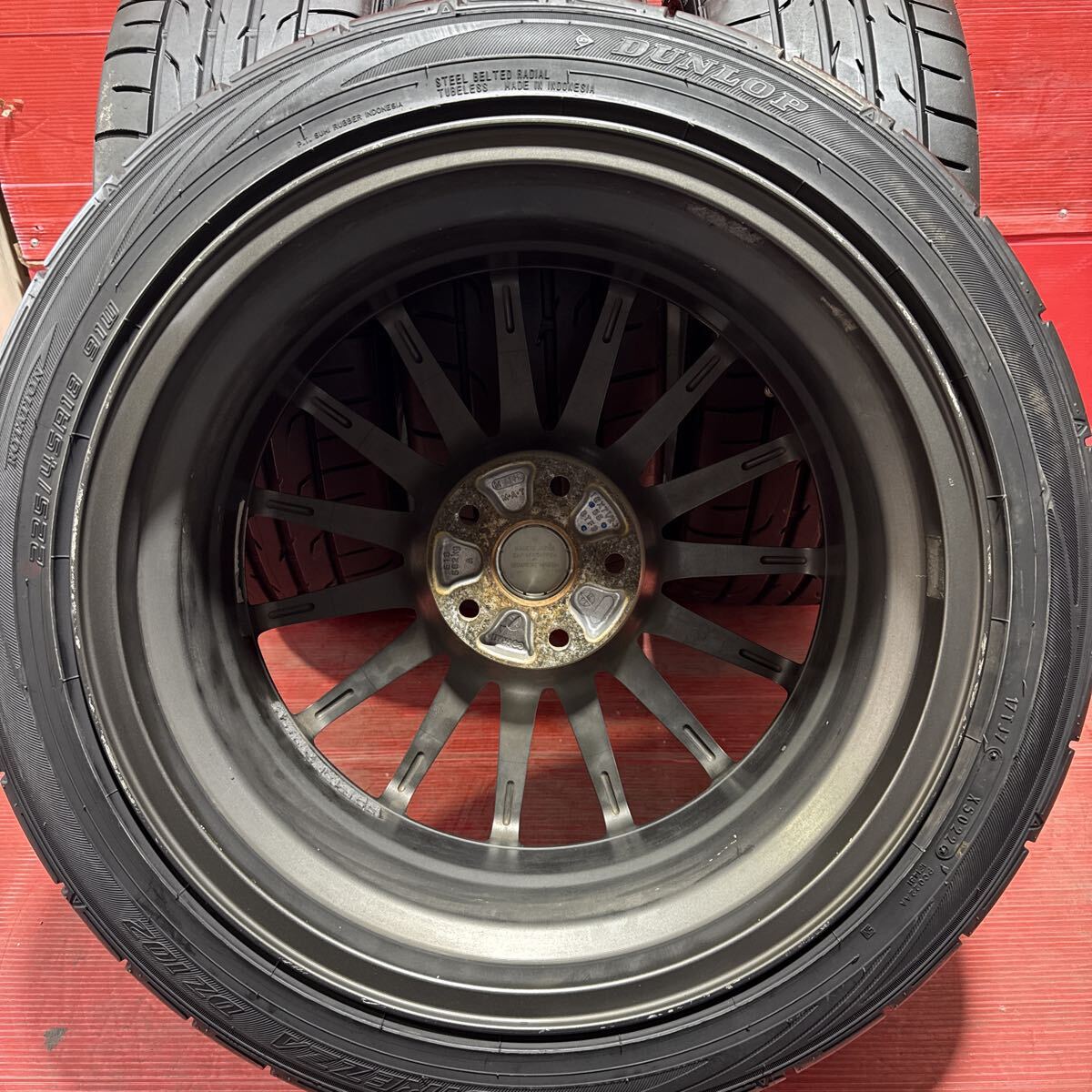 スバル STI 純正ホイール　18インチ　7.5J 114.4-5穴　+55 225/45R18（91W）DUNLOP DIREZZA DZ102 2022年製　バリ山　4本セット_画像9