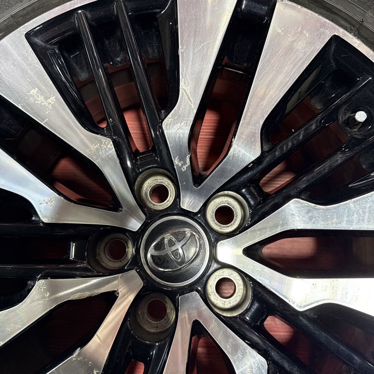 アルファード30 後純正ホイール 18x7.5J 114.3-5穴 +45 235/50R18(97Q) ダンロップ WM03 2022年国産 バリ山 4本セット_画像6