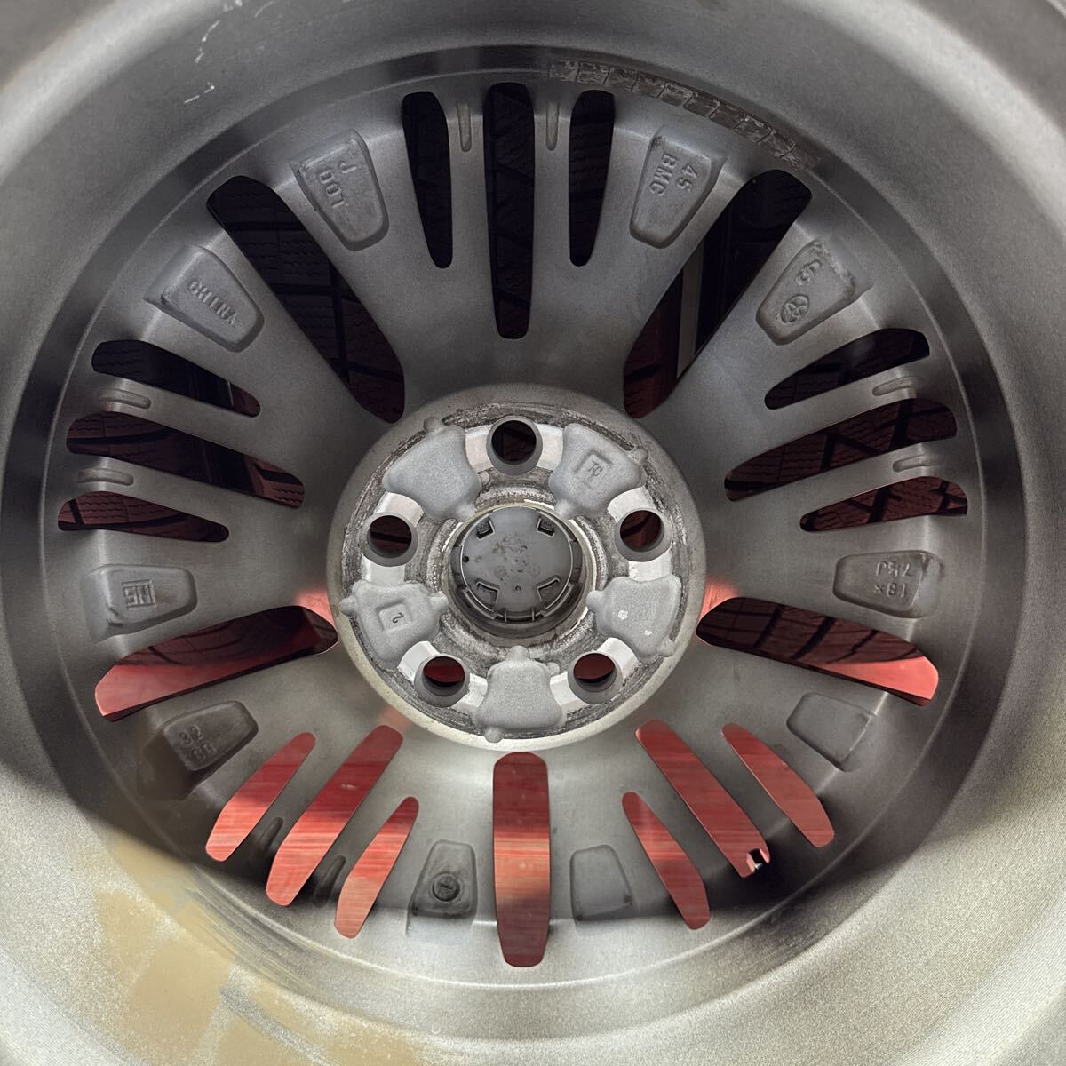 アルファード30 後純正ホイール 18x7.5J 114.3-5穴 +45 235/50R18(97Q) ダンロップ WM03 2022年国産 バリ山 4本セット_画像10