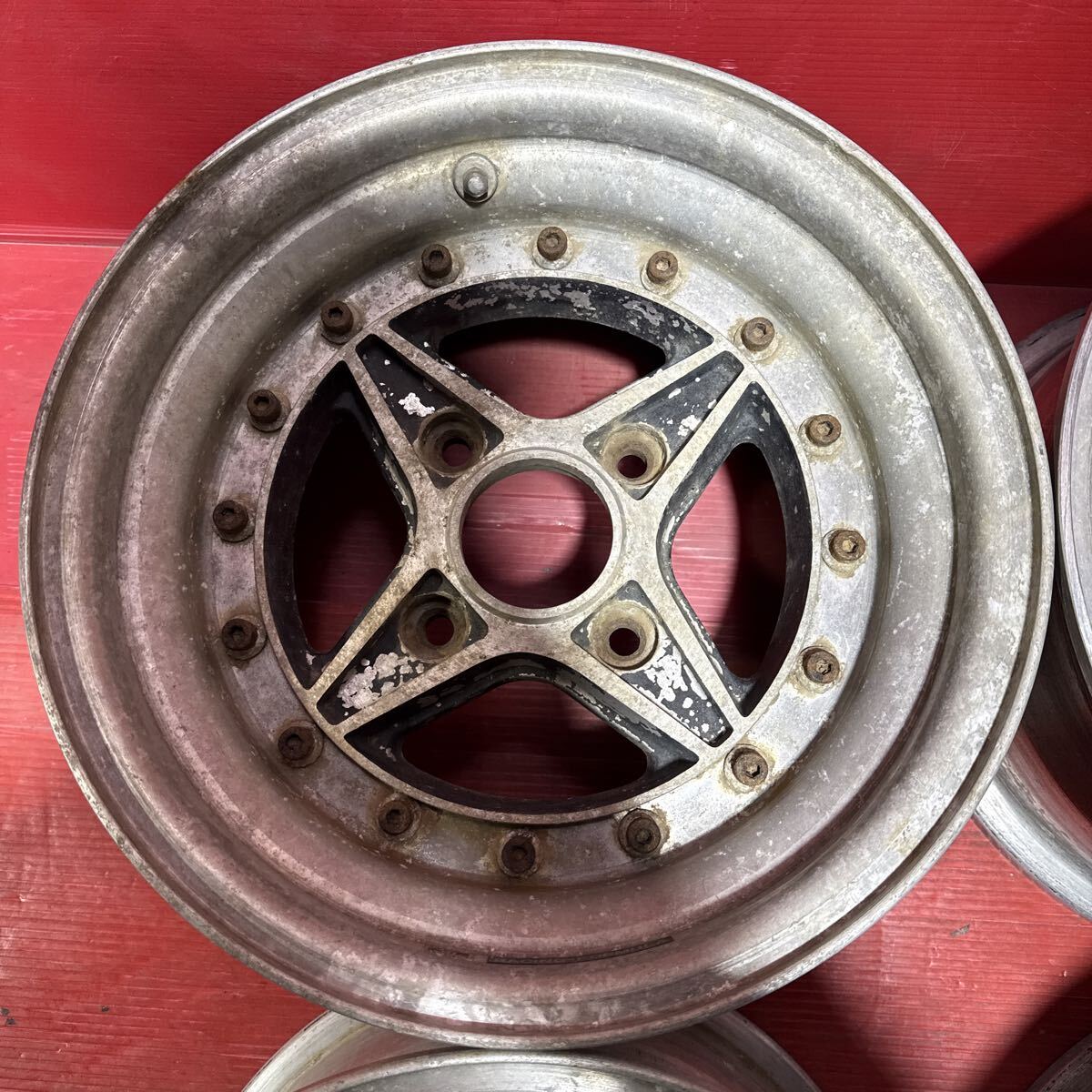 リバーサイド　RIVERSIDE R101 13インチ　6.5J 7J PCD：114.3-5穴　オフ：+7/+1（実測）4本セット 旧車 深リム 当時物_画像5