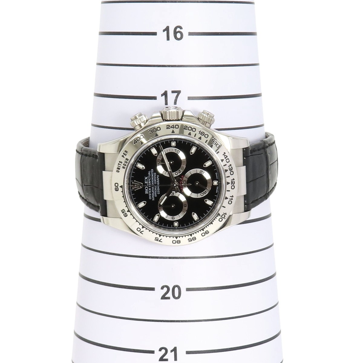 【保証書付】ロレックス 116519 デイトナ WG/革 ランダム番 自動巻き 腕時計 2016年3月購入 ブラック メンズ 40802144876【アラモード】_画像4