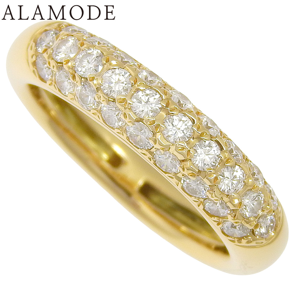 D0.77 ダイヤモンド リング イエローゴールド K18YG 指輪 アクセサリー ジュエリー 13.5(53.5)号 ゴールド金 40802157254【アラモード】_画像1