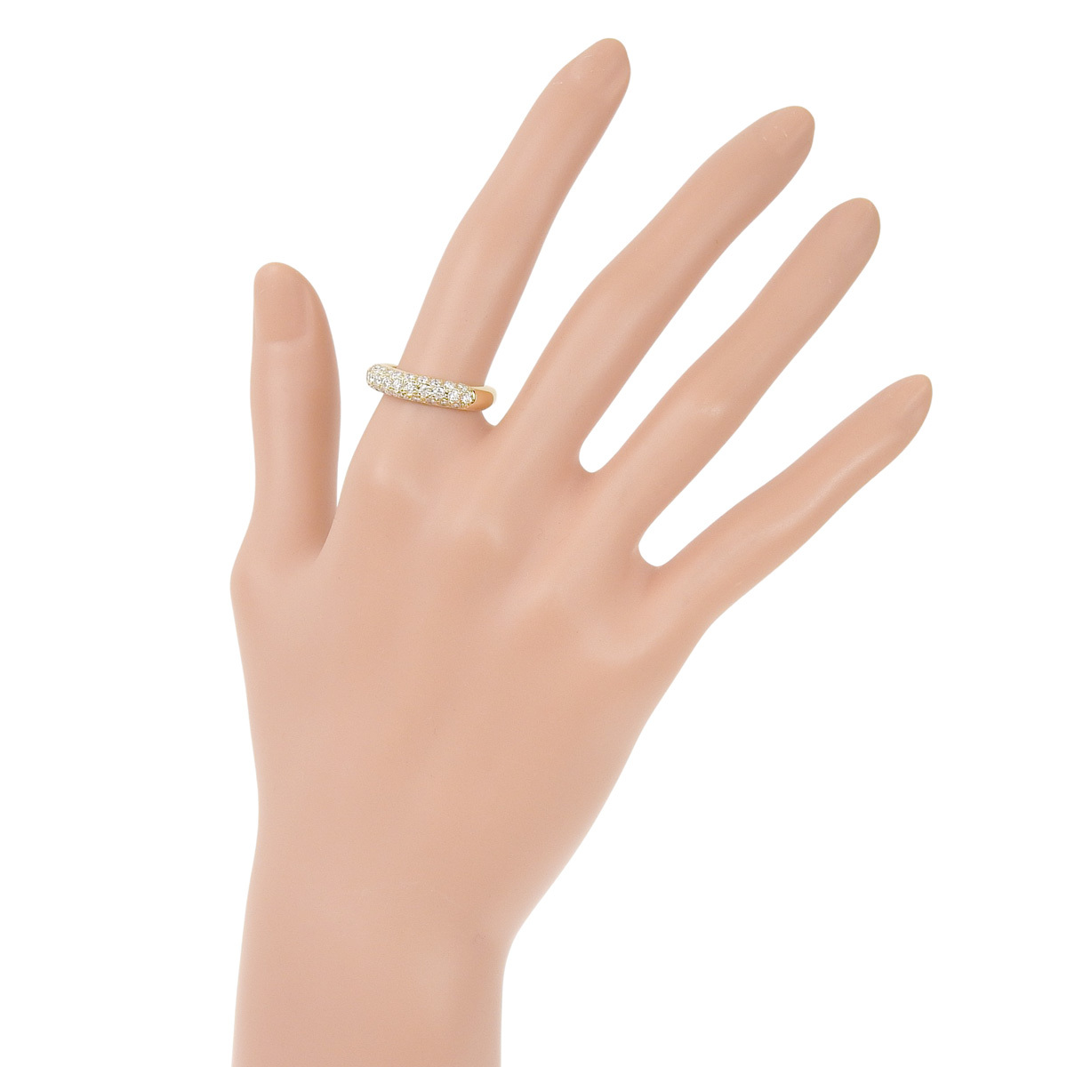 D0.77 ダイヤモンド リング イエローゴールド K18YG 指輪 アクセサリー ジュエリー 13.5(53.5)号 ゴールド金 40802157254【アラモード】_画像2