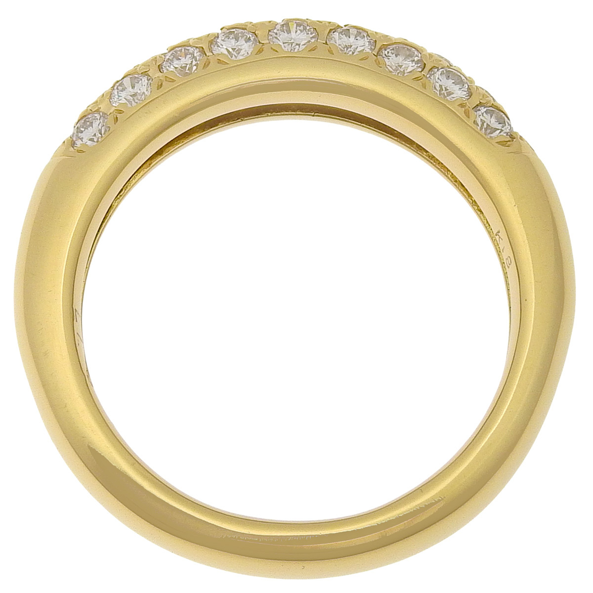 D0.77 ダイヤモンド リング イエローゴールド K18YG 指輪 アクセサリー ジュエリー 13.5(53.5)号 ゴールド金 40802157254【アラモード】_画像4