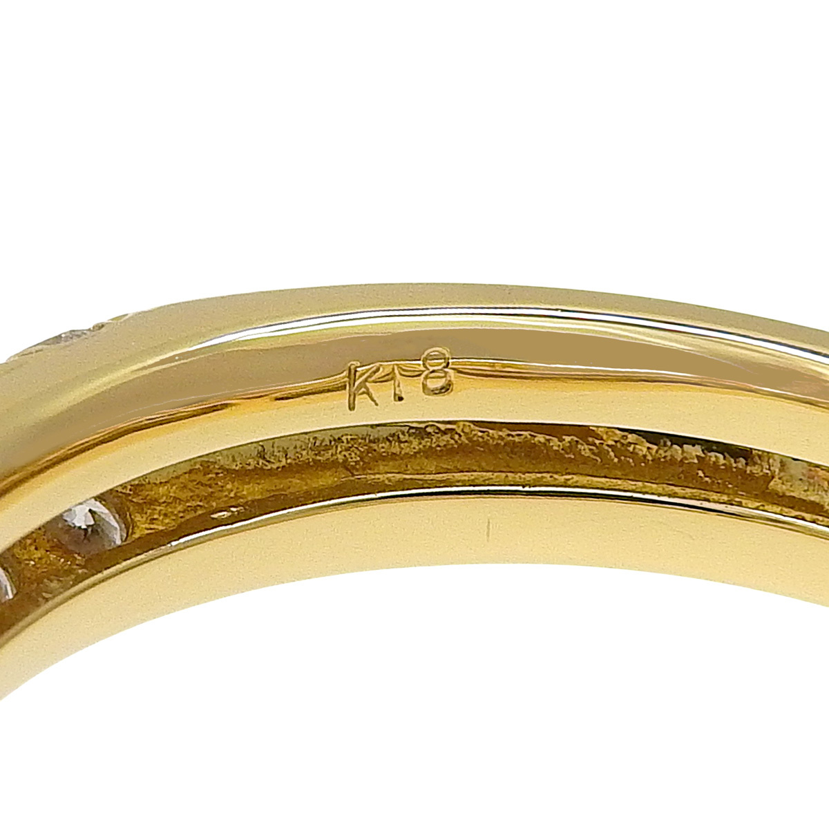 D0.77 ダイヤモンド リング イエローゴールド K18YG 指輪 アクセサリー ジュエリー 13.5(53.5)号 ゴールド金 40802157254【アラモード】_画像5