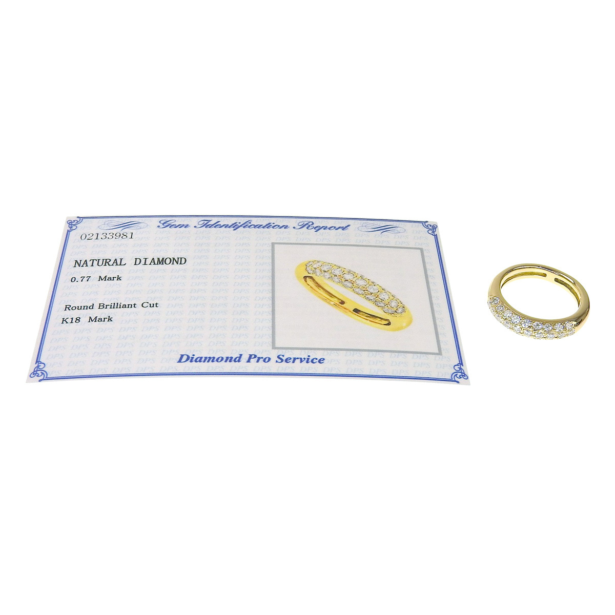 D0.77 ダイヤモンド リング イエローゴールド K18YG 指輪 アクセサリー ジュエリー 13.5(53.5)号 ゴールド金 40802157254【アラモード】_画像7