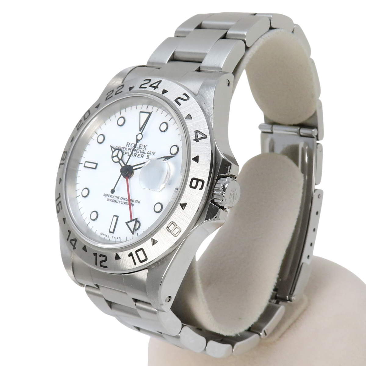 【保証書付】ロレックス 16570 エクスプローラー2 SS U番 自動巻き 腕時計 1999年 ホワイト メンズ 40802152415【アラモード】_画像2