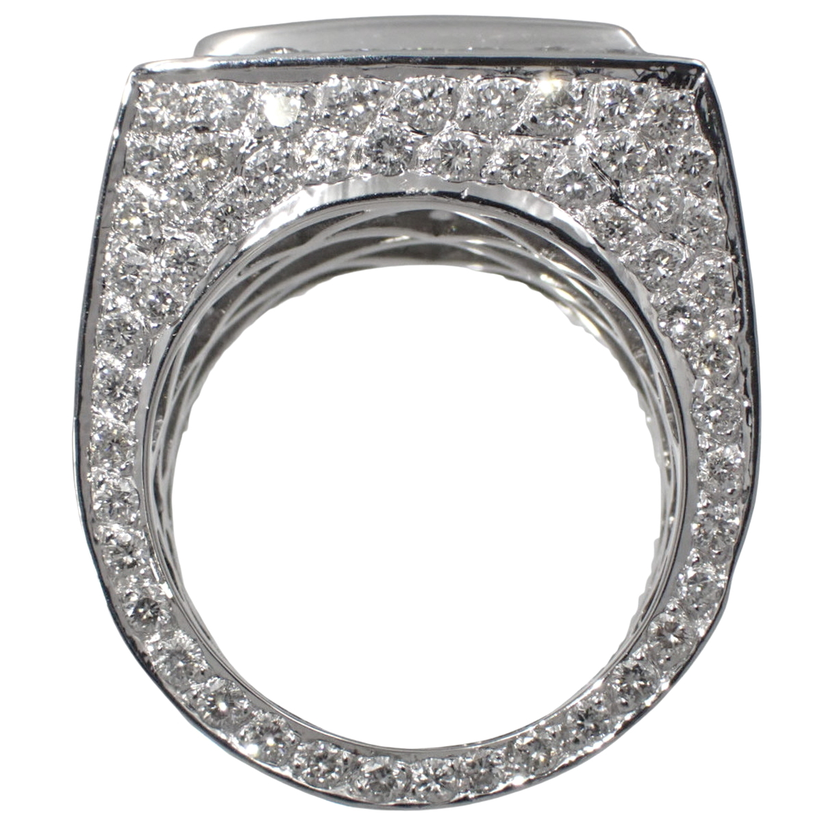 5.00 ダイヤモンド リング K18 ホワイトゴールド WG 指輪 ジュエリー 15(55)号 シルバー ユニセックス 40802150288【アラモード】_画像4