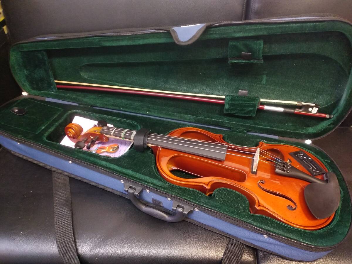 《音楽》弦楽器 「ハルシュタット：エレキバイオリン CV-210E」 ケース付き Hallstatt ヴァイオリン 動作未確認 器材_画像1