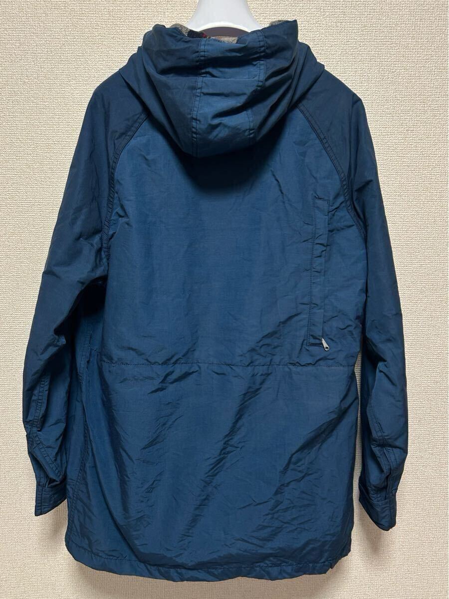 70's 80's USAヴィンテージ Woolrich ウールリッチ マウンテンパーカー ナイロンジャケット USA製 チェックライナー M 白タグ フーディ 紺_画像2