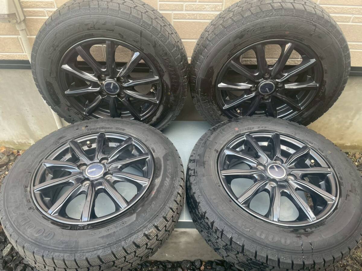 175/70/14 スタッドレスホイール4本セット GOOD YEAR ICE NAVI 7 フィットなど 21年33週製造 残6～7㎜_画像1