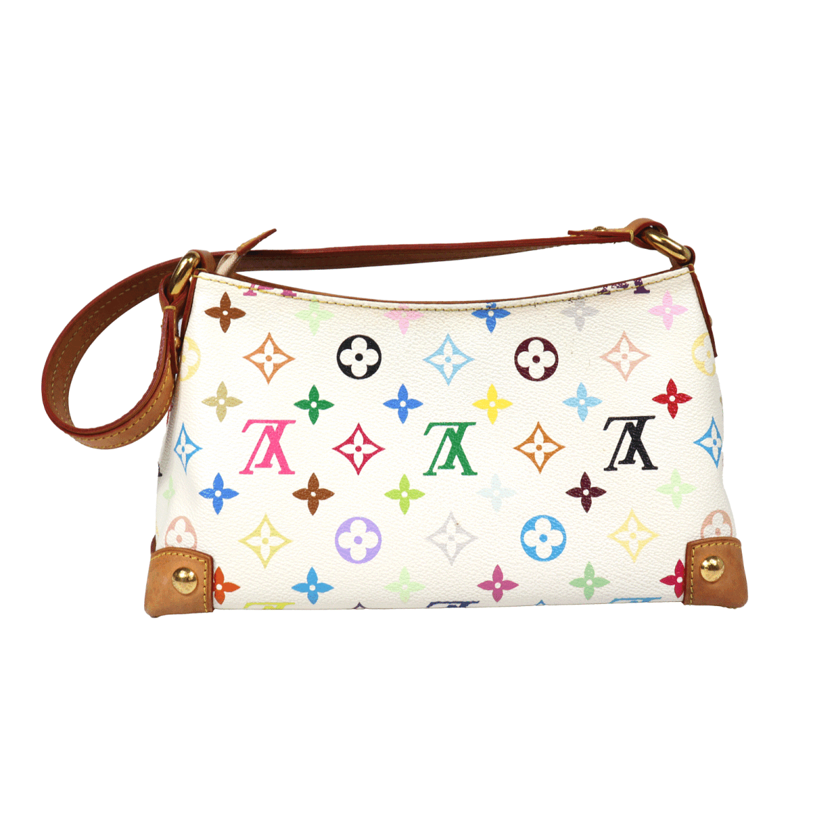 Louis Vuitton エライザ ワンショルダーバッグ M40098 モノグラム・マルチカラー ブロン アイボリー ハンドバッグ ゴールド金具_画像3