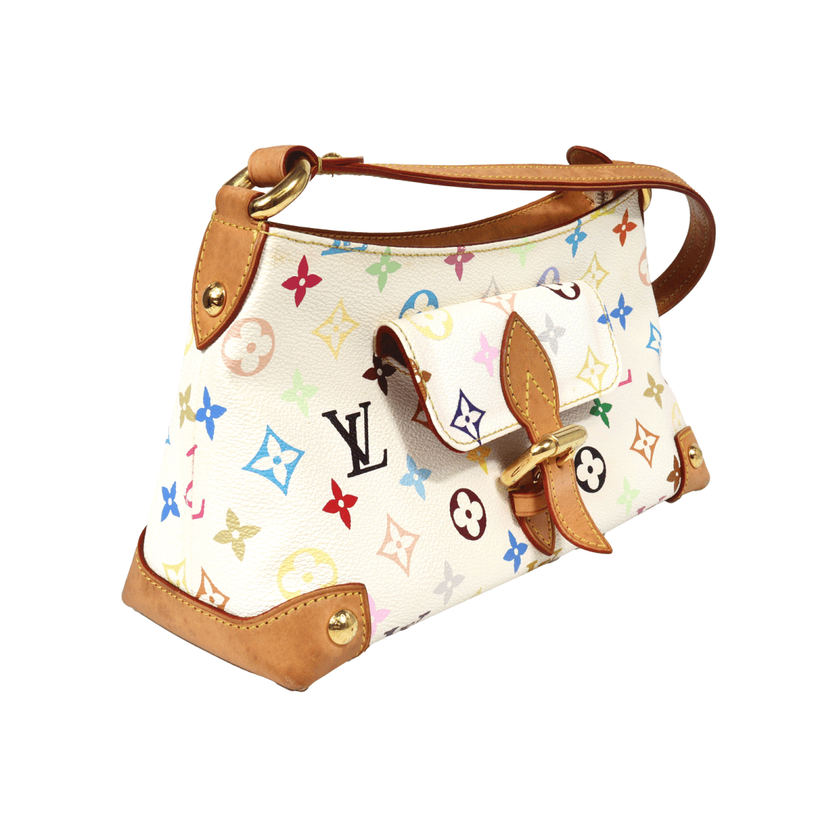 Louis Vuitton エライザ ワンショルダーバッグ M40098 モノグラム・マルチカラー ブロン アイボリー ハンドバッグ ゴールド金具_画像2