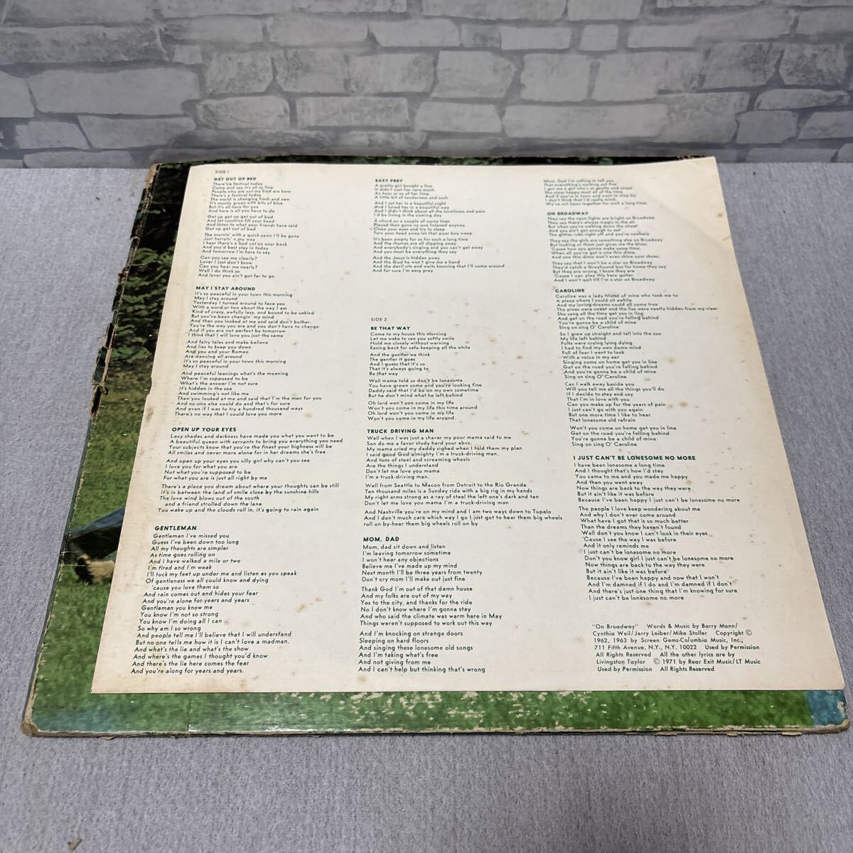 Livingston Taylor Liv【LP】US盤_画像5