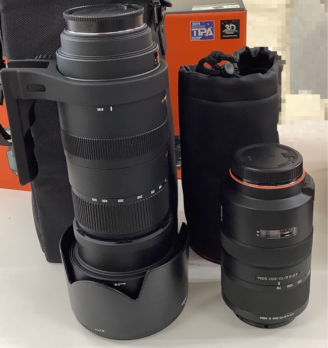 NO922 ソニー レンズ2点 デジタル一眼レフカメラ SONY SIGMA 50-500mm 4.5-6.3 APO DG OS α用レンズ 良品_画像1