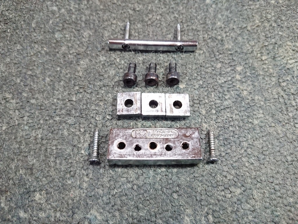 1990年代製 Floyd Rose R2 Lock Nut & テンションバー Chrome Made in Germany フロイドローズ ロックナット クローム 表留め ドイツ製_画像6