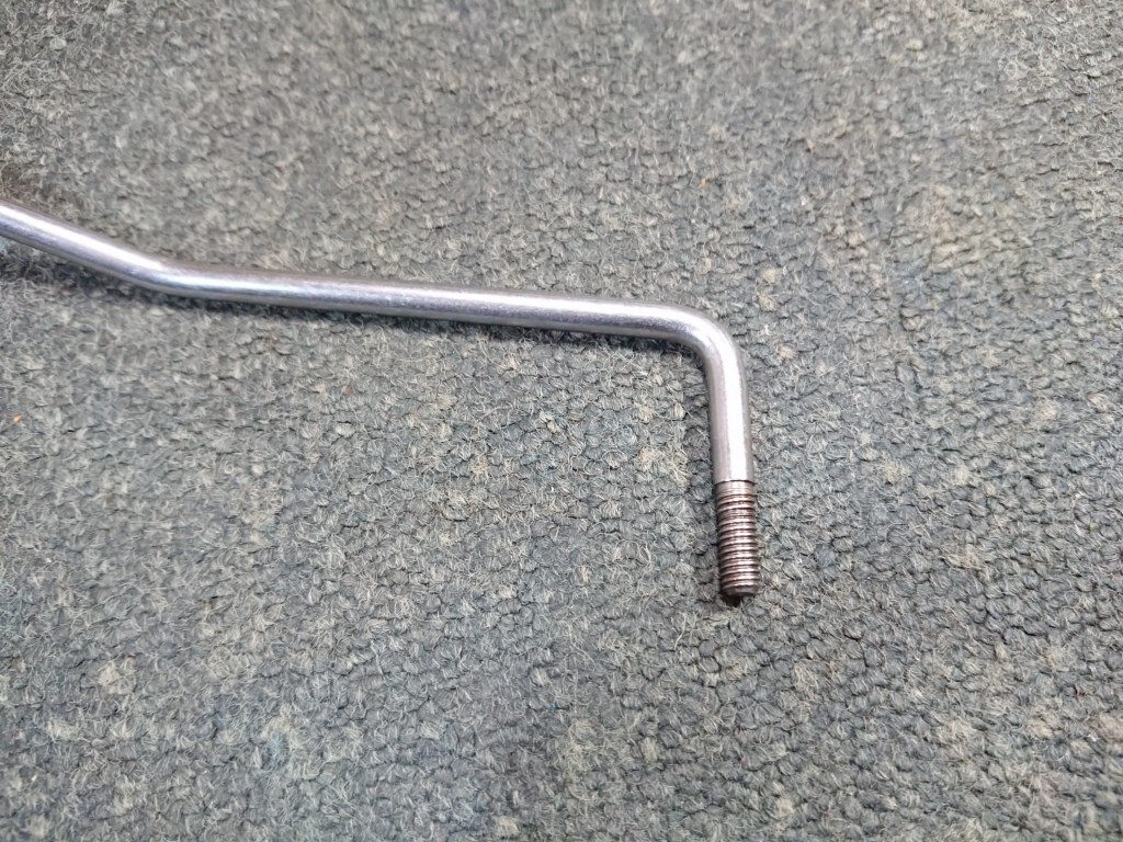 1986年製FERNANDES Head Crasher FRT-6C用Tremolo Arm Chrome フェルナンデス トレモロアーム 6mm径 ステンレス クローム_画像2