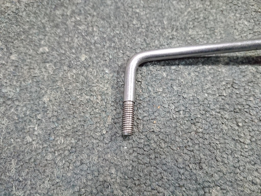 1986年製FERNANDES Head Crasher FRT-6C用Tremolo Arm Chrome フェルナンデス トレモロアーム 6mm径 ステンレス クローム_画像6