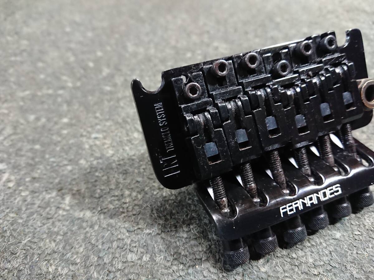1988年製 FERNANDES 後期型FRT-4 Tremolo Bridge Black　フェルナンデス フロイド ブリッジ ブラック　ブロック42ｍｍ_画像3