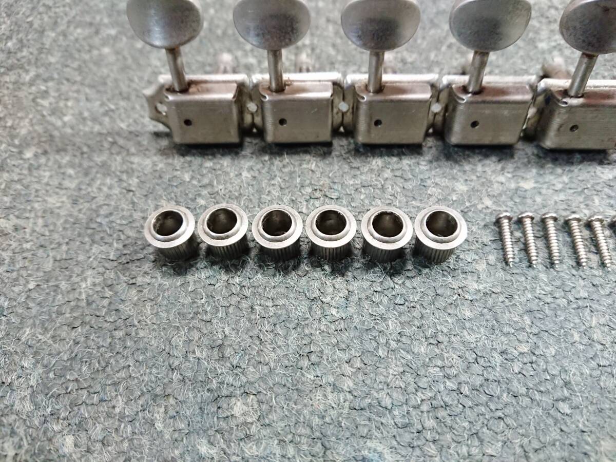 1990年代製 GOTOH SD91-05M-L6 Nickel “SCHECTER DELUXE”刻印　クルーソンタイプ ペグ　Made in Japan　ゴトー ニッケル 日本製 SCHECTER_画像4